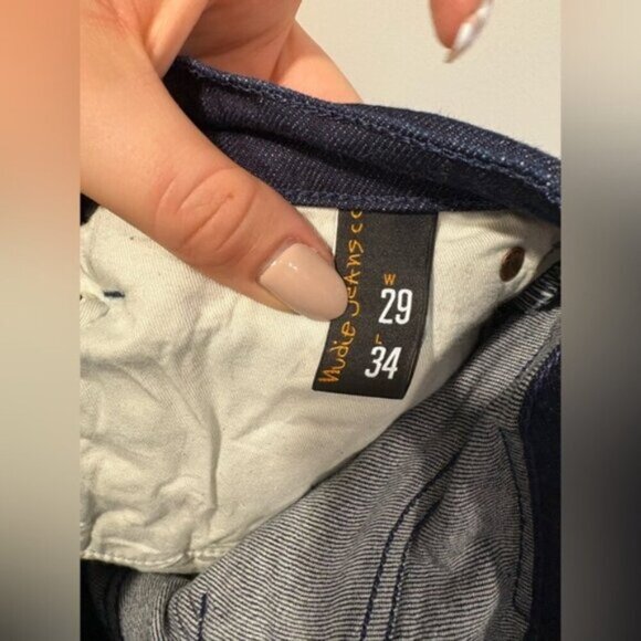 Never worn- NUDIE JEANS- GRIM TRIM - DRY Indigo - Picture 7 of 8